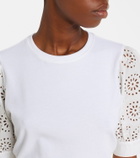 Frame The Deco broderie anglaise cotton T-shirt