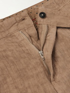 Massimo Alba - Alaccia Straight-Leg Pleated Linen Shorts - Brown