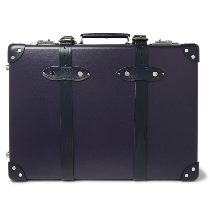 Photo: Globe-Trotter - 20" Leather-Trimmed Carry-On Suitcase - Blue