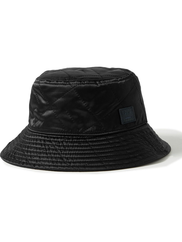 Photo: Acne Studios - Logo-Appliquéd Quilted Shell Bucket Hat