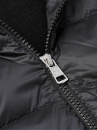 Moncler - Cotton-Jersey and Quilted Shell Down Jacket - Black