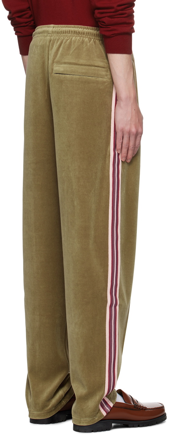 AFTER PRAY Khaki Velvet Track Pants