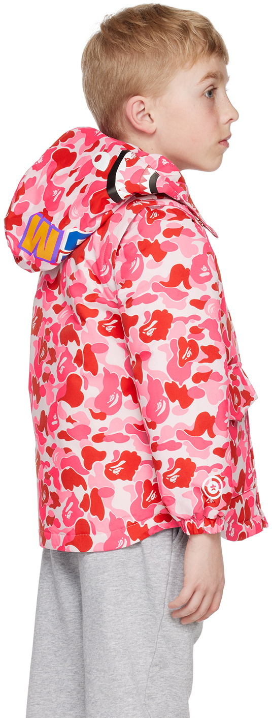 BAPE Kids Pink Camo Shark Down Jacket