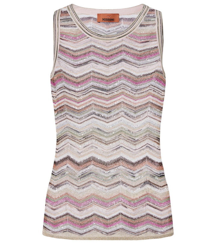 Photo: Missoni Zigzag sequined lamé top