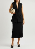 Vince Sleeveless Woven Blazer Black