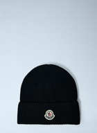 Moncler Logo Motif Beanie Hat