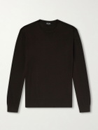 Zegna - Cashmere and Silk-Blend Sweater - Brown