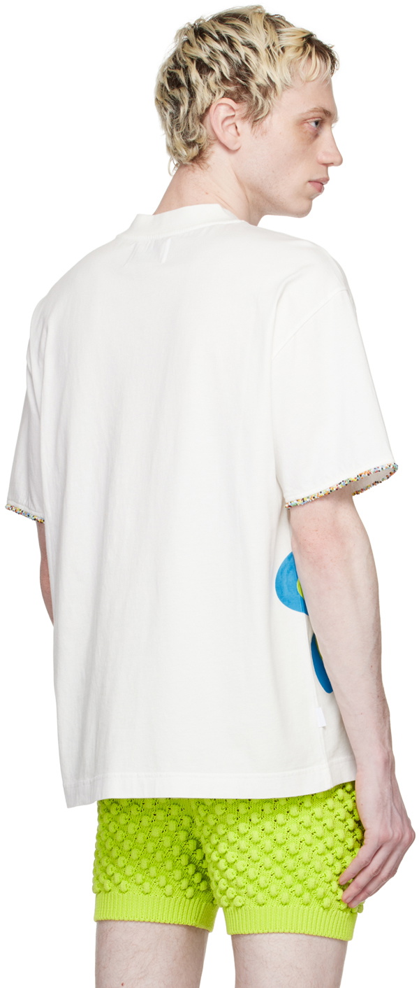 Bonsai White Beaded T Shirt