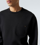 Valentino VGold cotton-blend jersey sweatshirt