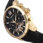 Heritor Arthur Automatic Black Dial Black Leather Mens Watch HR7905