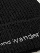 And Wander - Logo-Embroidered Ribbed Shetland Wool Beanie