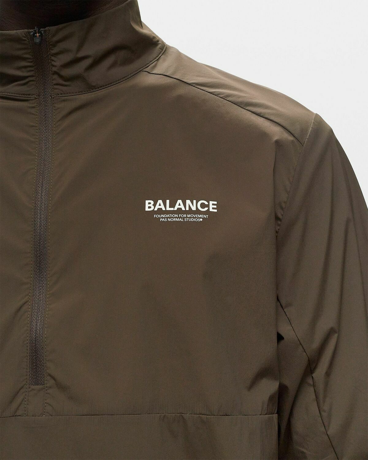 Pas Normal Studios Balance Half Zip Jacket Brown Windbreaker Pas