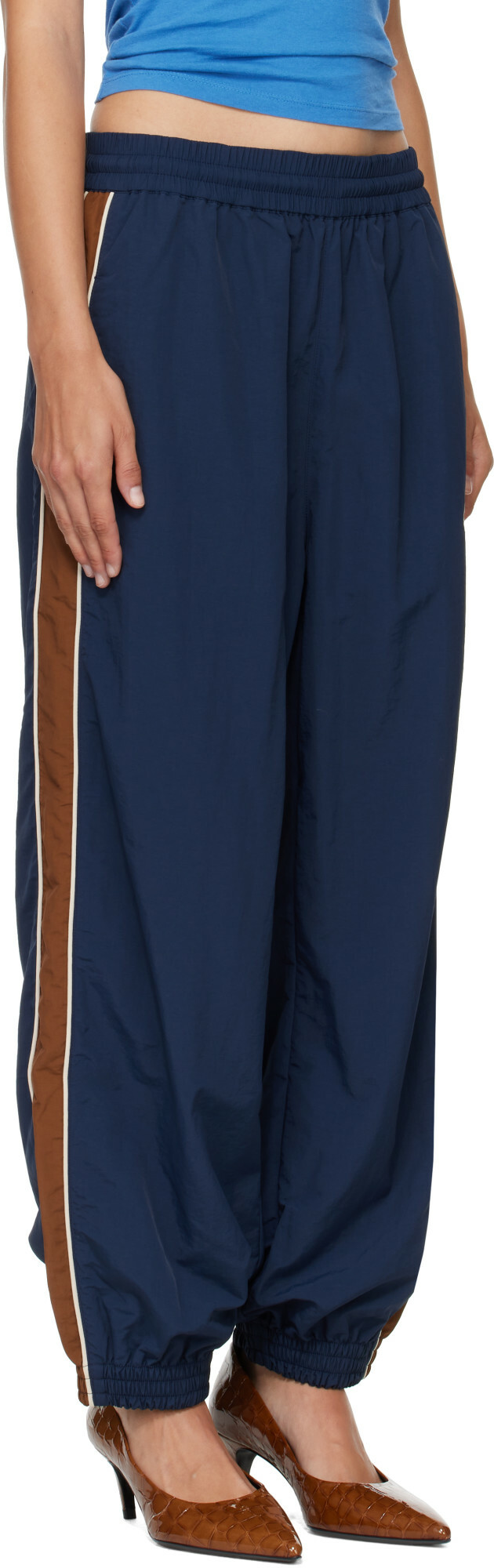 WILLY CHAVARRIA Navy 'Bad Boy' Track Pants