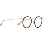 Fendi - Round-Frame Tortoiseshell Acetate and Silver-Tone Optical Glasses - Tortoiseshell