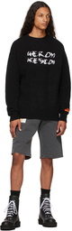 Heron Preston Black Mohair Sweater