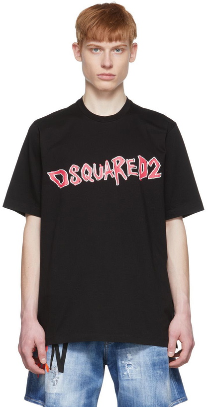 Photo: Dsquared2 Black Cotton T-Shirt