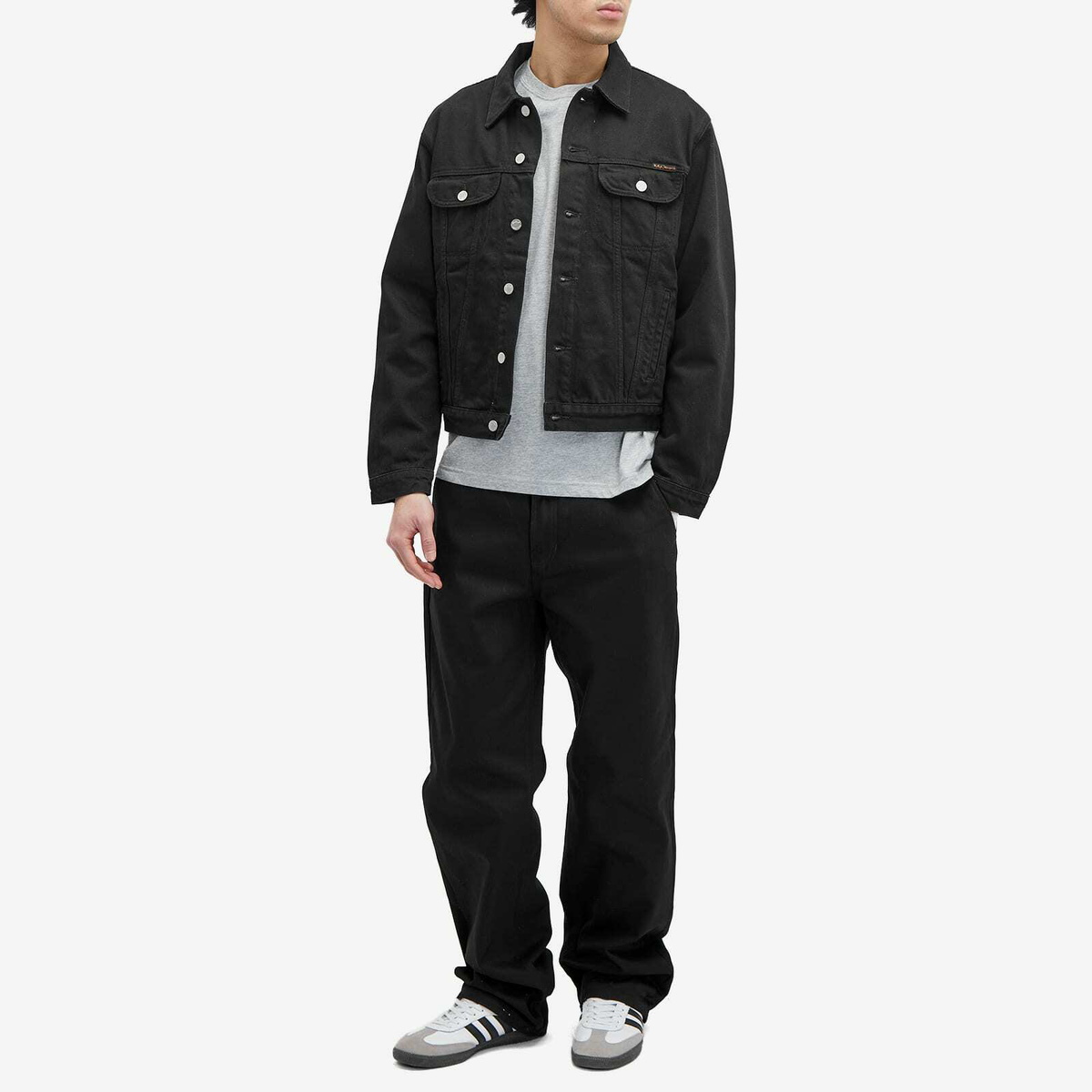 Nudie Jeans Co Men's Danny Rinsed Denim Jacket in Black Nudie Jeans Co