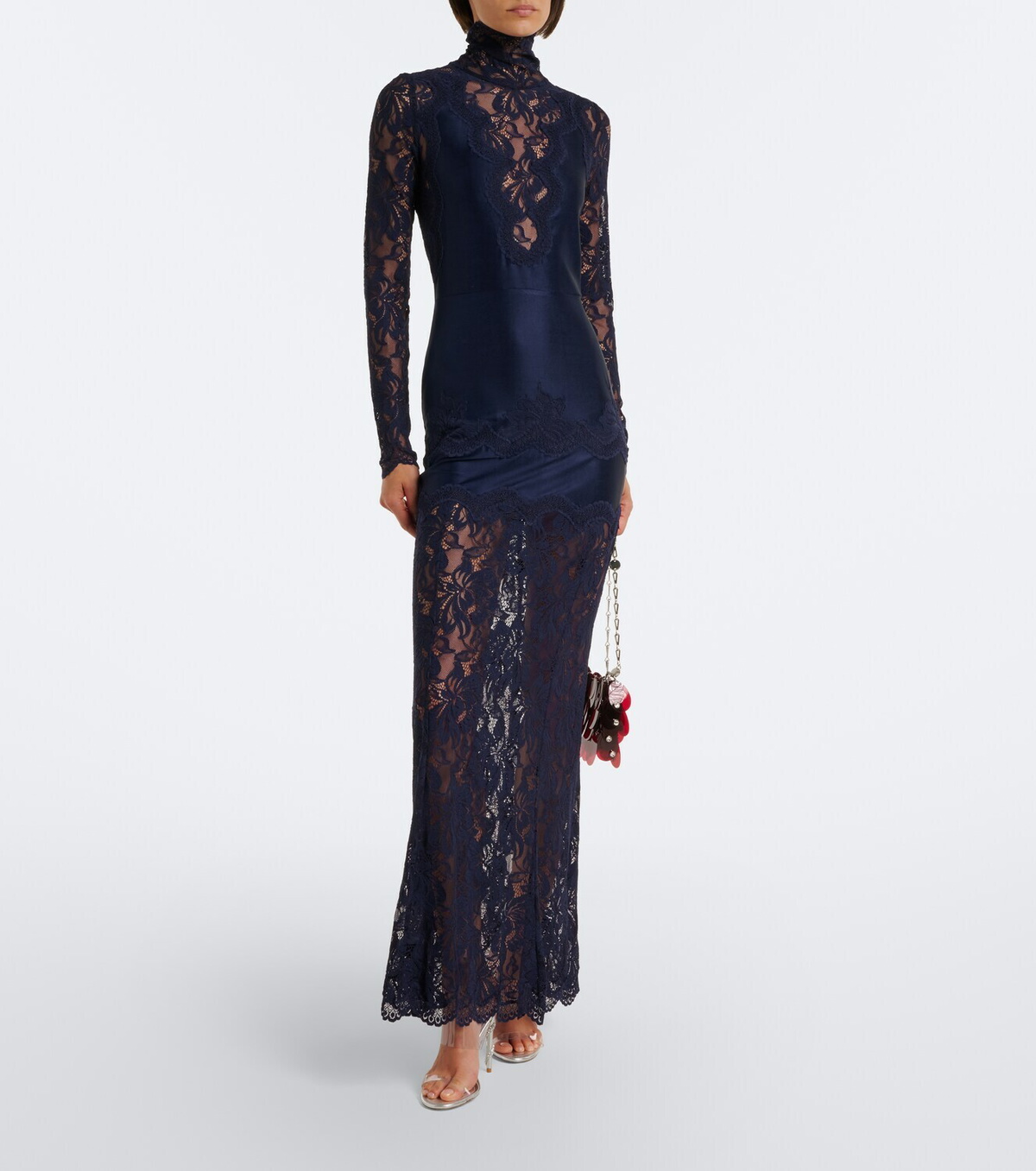 Rabanne Lace high neck maxi dress