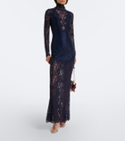 Rabanne Lace high neck maxi dress