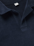 Aspesi - Cotton-Blend Terry Polo Shirt - Blue