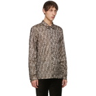 Sefr Beige and Brown Embroidered Sense Shirt