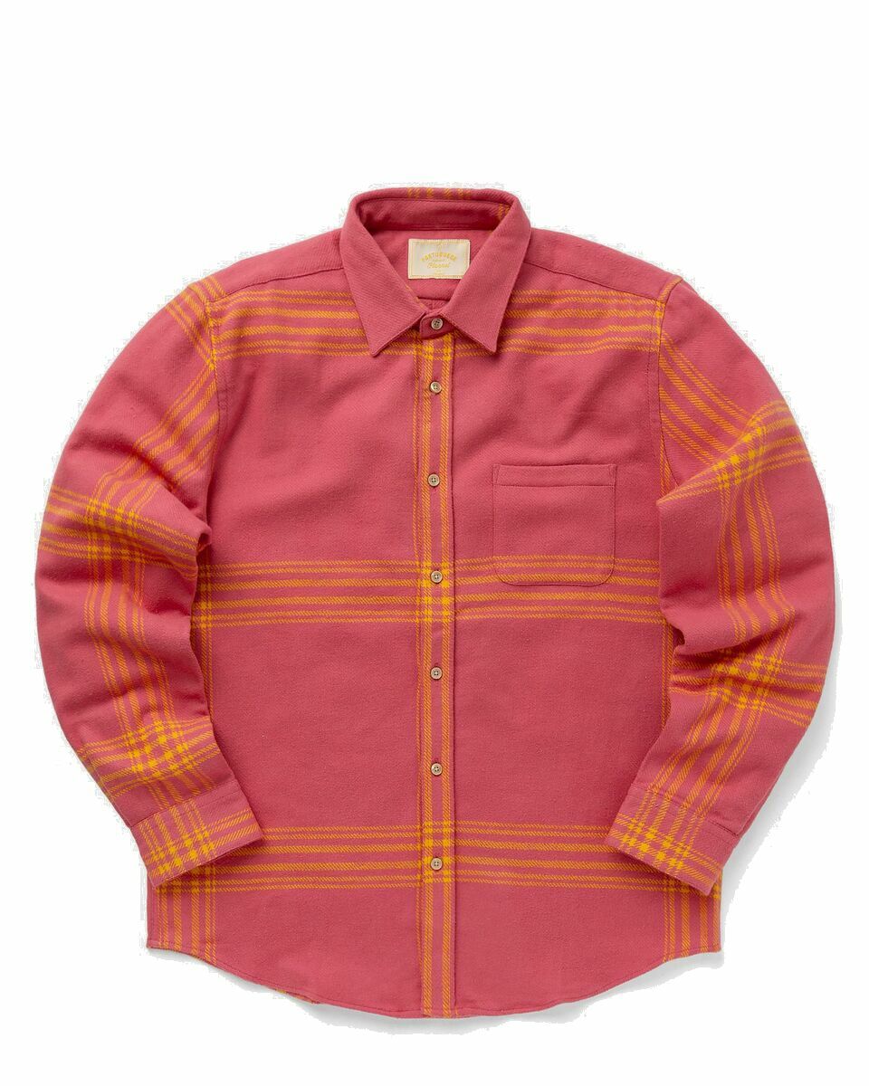 Photo: Portuguese Flannel Megs Pink/Red - Mens - Longsleeves