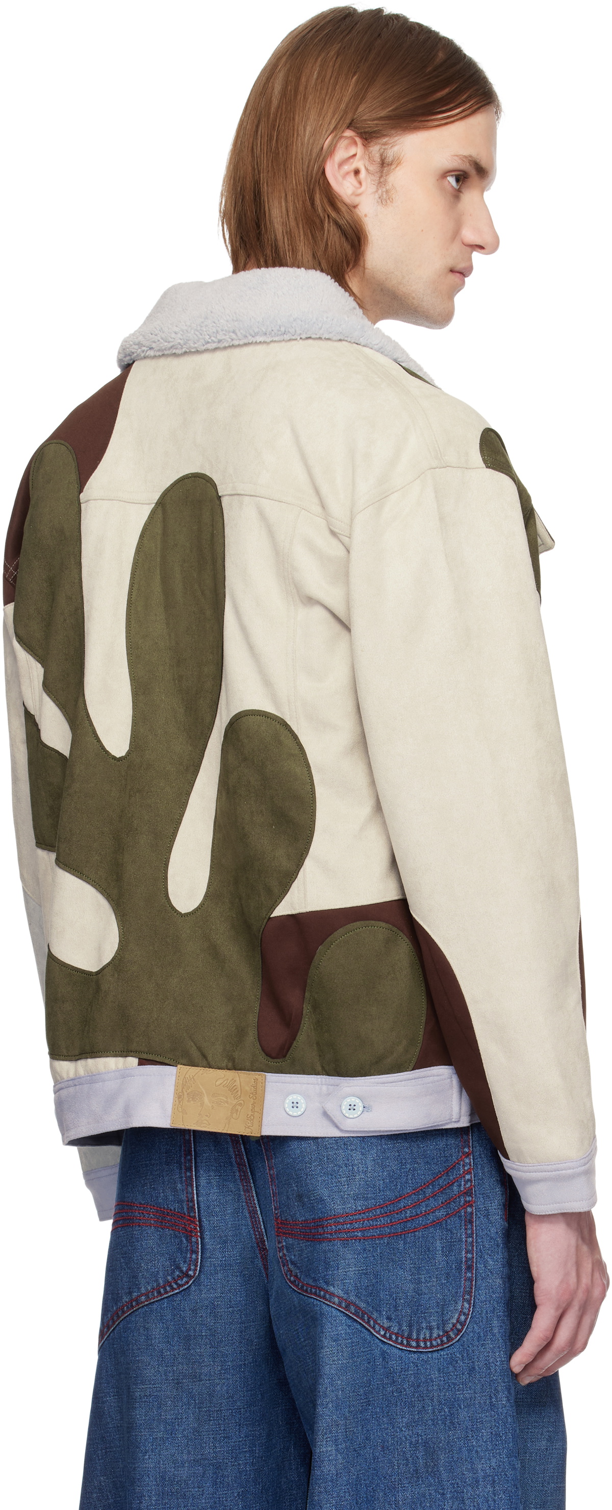 KidSuper Multicolor Suede Floral Patchwork Jacket