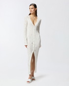 Pinko Long Cardigan Dress In Light Knit With Tears Snow White