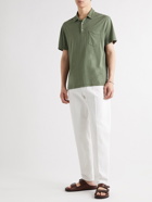 Officine Générale - Bruno Lyocell and Cotton-Blend Jersey Polo Shirt - Green