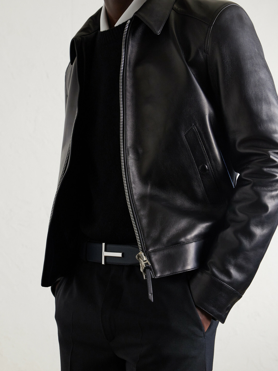 TOM FORD - 4cm Reversible Leather Belt - Black