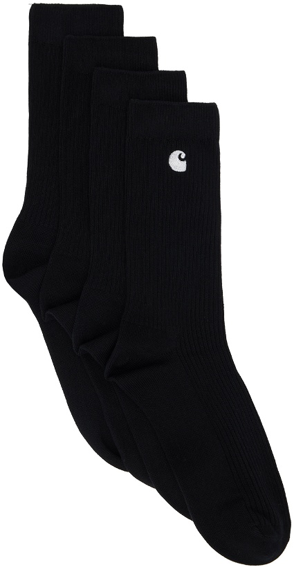 Photo: Carhartt Work In Progress Two-Pack Black Madison Socks