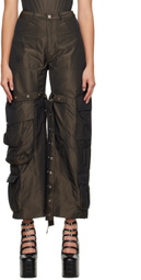 Marques Almeida Brown Multipocket Trousers