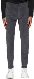 Dunhill Grey Corduroy Pleat Trousers