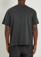 Duke And Dexter Pocket Washed Printed Cotton T-shirt Black