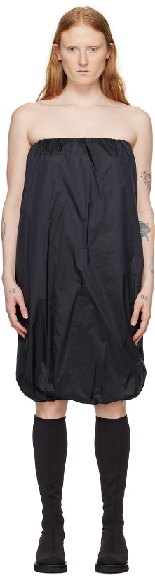 Photo: AMOMENTO Black Shirred Mini Dress