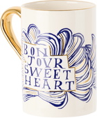 L'OBJET White & Gold Ruan Hoffmann Edition 'Sweetheart' Mug