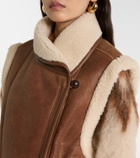 Isabel Marant Alime shearling-trimmed leather vest