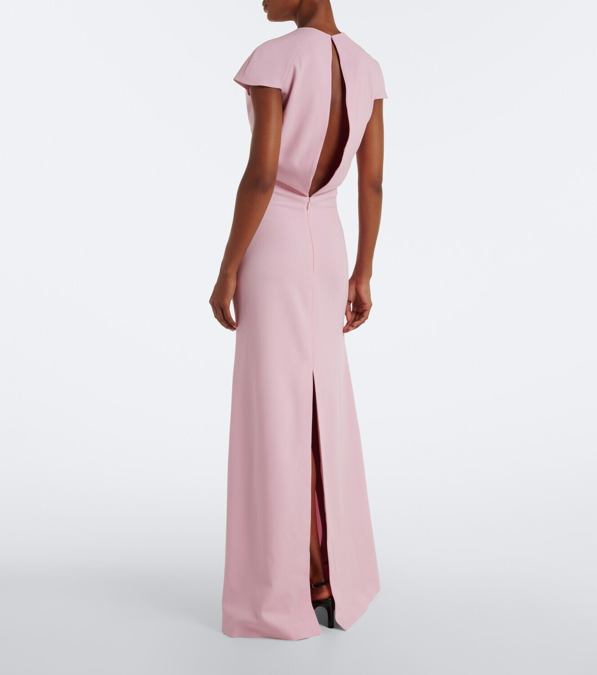 Jil Sander Open-back virgin wool gown
