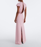 Jil Sander Open-back virgin wool gown