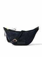 TOM FORD - Suede and Leather Messenger Bag