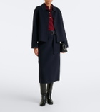 'S Max Mara Belted virgin wool midi skirt