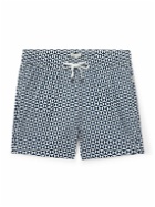 Onia - Charles Straight-Leg Mid-Length Printed Swim Shorts - Blue