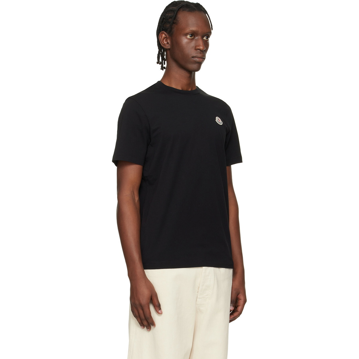 Moncler Three-Pack Black Logo Patch Cotton T-shirts