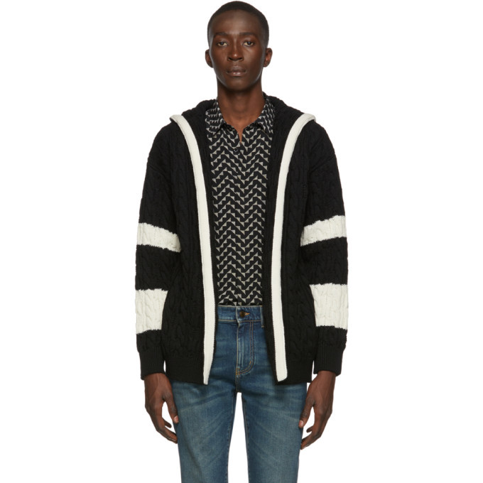 Saint Laurent Black Baja Hooded Sweater Saint Laurent