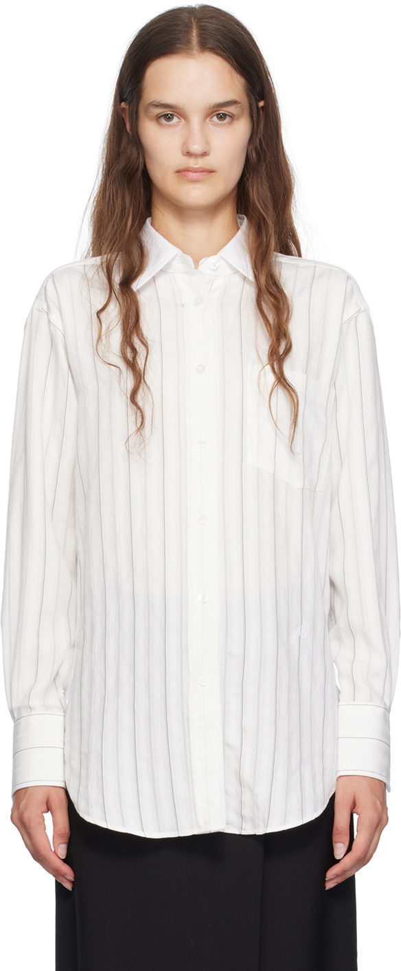 BOSS White Striped Shirt