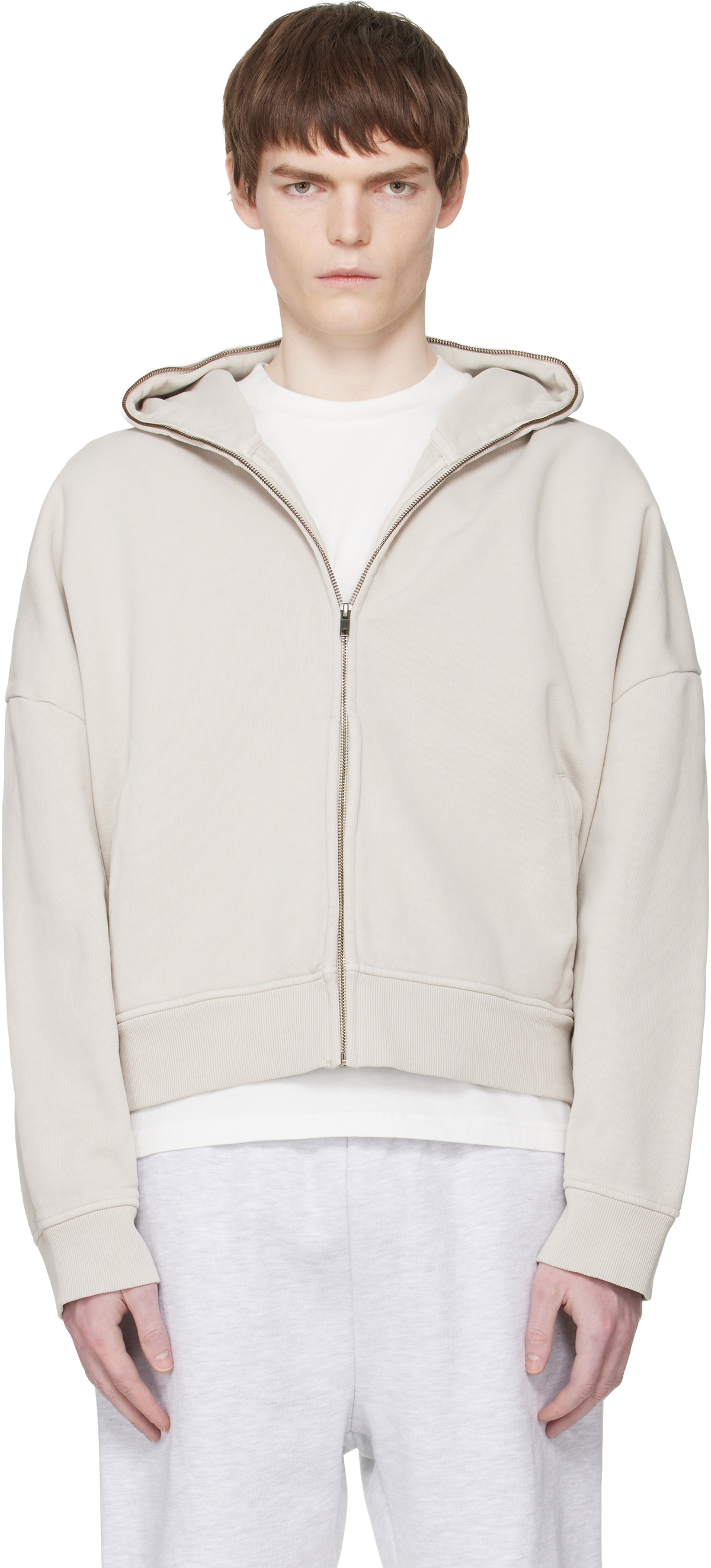 Entire Studios Men's Eternal Full- Zip Hoodie in Rhino Entire Studios