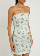 16 Arlington Frasia Embellished Satin Mini Dress Mint