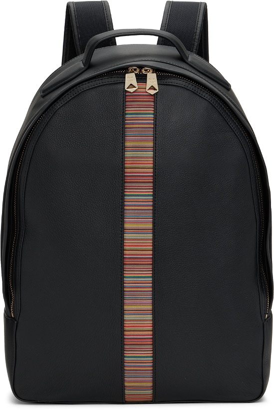 Photo: Paul Smith Black Signature Stripe Backpack