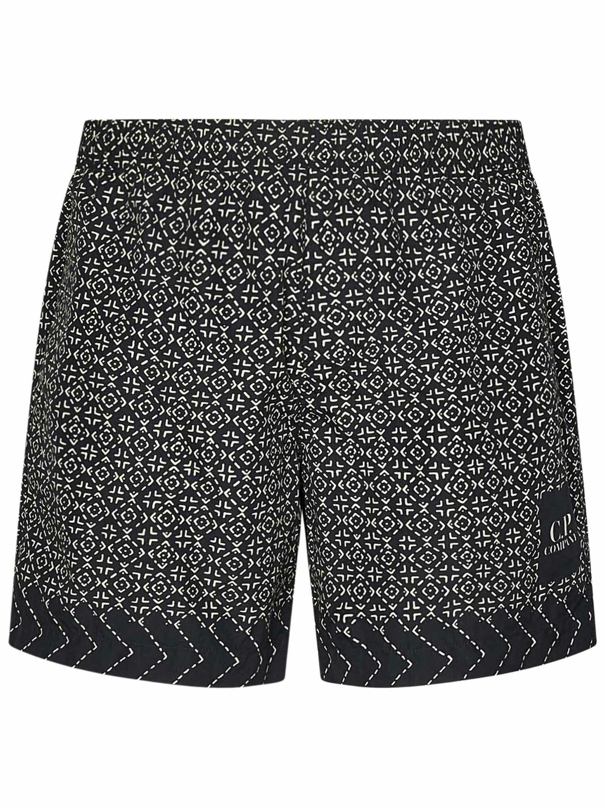 CP COMPANY｜SHORTS (Nylon Boxer Swim Shorts (16CMBW217A C.P. Company Men's Flatt Nylon Swim Shorts in Black C.P. Company