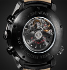Bremont - ALT1-B2(GMT) Automatic Chronograph 43mm Stainless Steel and Leather Watch - Black
